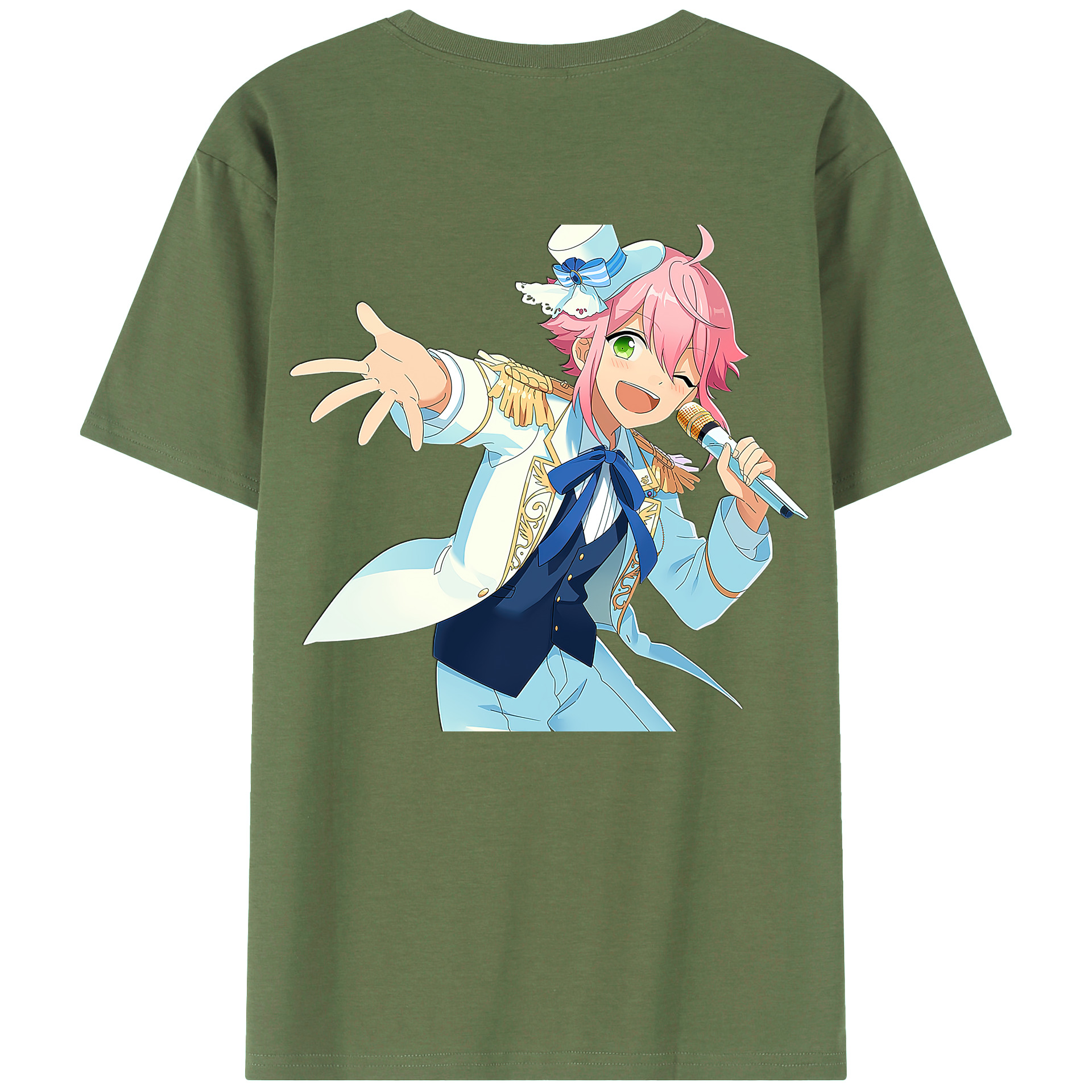（画像用） あんさんぶるスターズ! Ensemble Stars 綿100％ メンズ半袖Tシャツ（バックプリント） 通気性